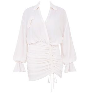 House of CB Misstress Rocks It’s A Wrap Draped Shirt Dress